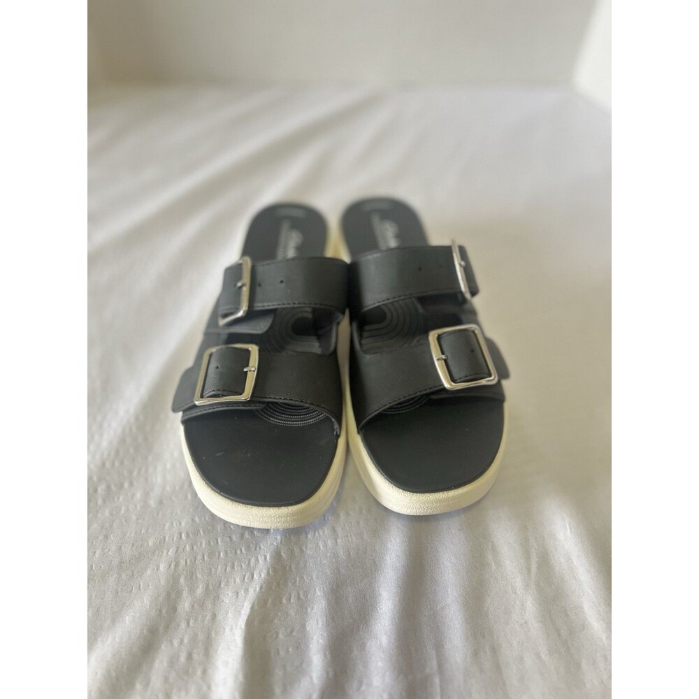 Clarks Cloudsteppes Women's Drift Slides Sandals Black Size 9.5